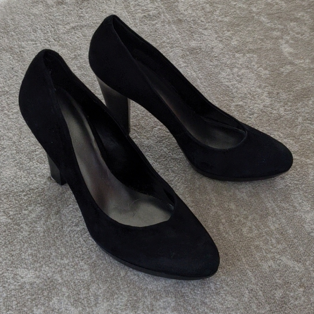 Nine West - Pumps/Heels - Black Suede/Leather